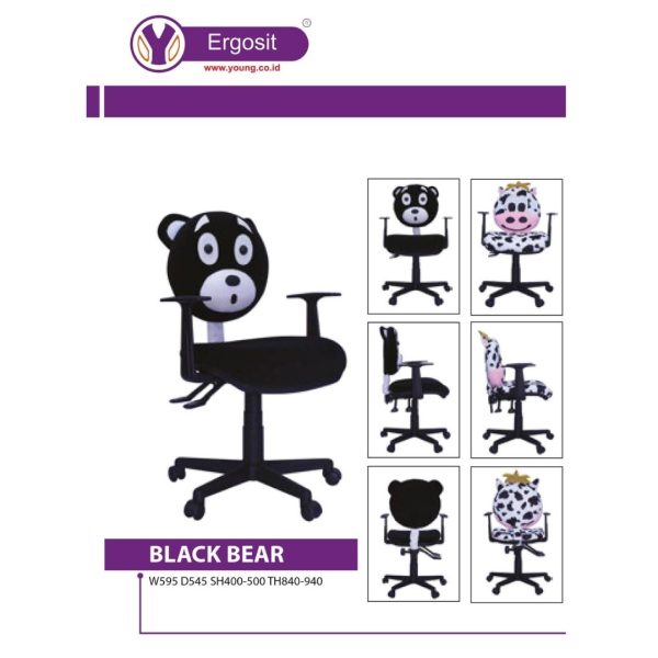 Kursi Kantor Ergosit Black Bear