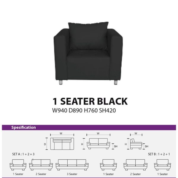 Sofa Kantor Picaso 1 Seat