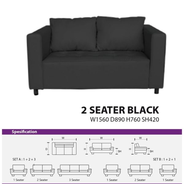 Sofa Kantor Picaso 2 Seat