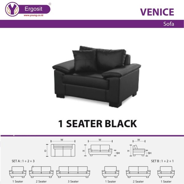 Sofa Kantor Venice 1 Seat